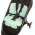 The Sande Kids™ waterproof car seat and pram liner in Seafoam Green is shown in a pram or stroller.